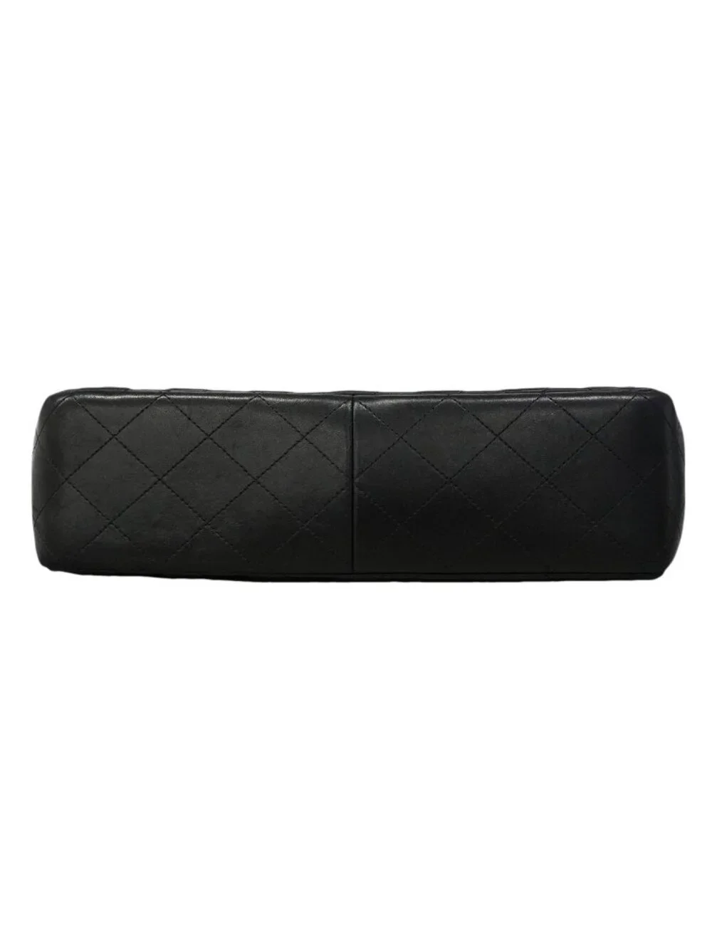 Chanel Shoulder Bag Maxi Quilted Lambskin Black Gold